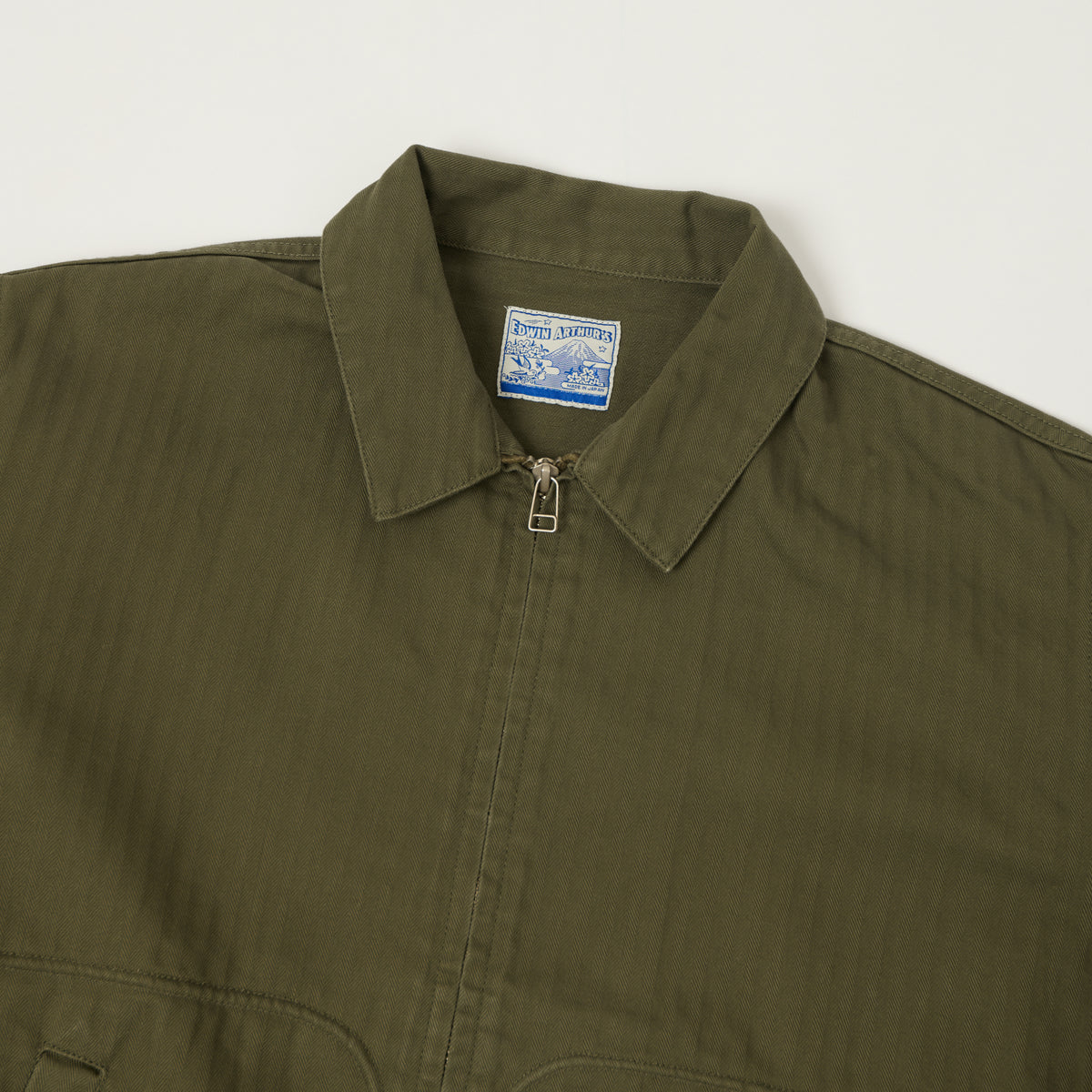 Edwin Arthur's 'Yume' Herringbone Twill Jacket - Olive