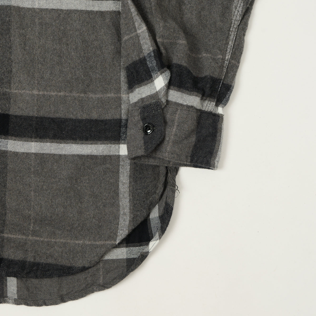 Engineered Garments Brushed Cotton Big Plaid Work Shirt - Grey/Black