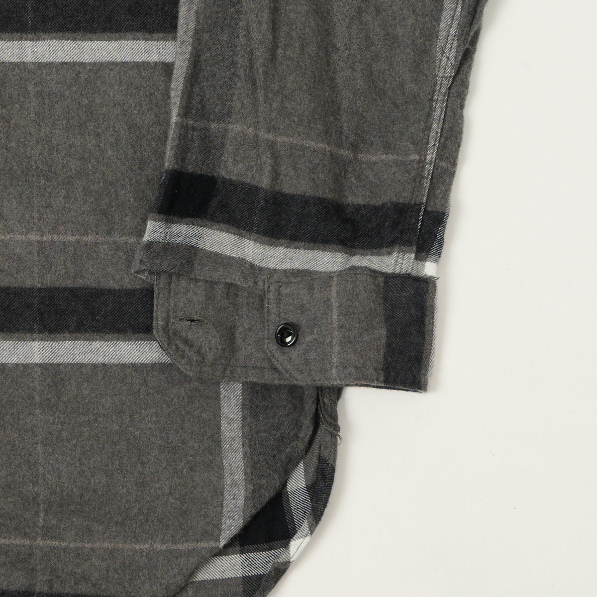 Engineered Garments Brushed Cotton Big Plaid Work Shirt - Grey/Black