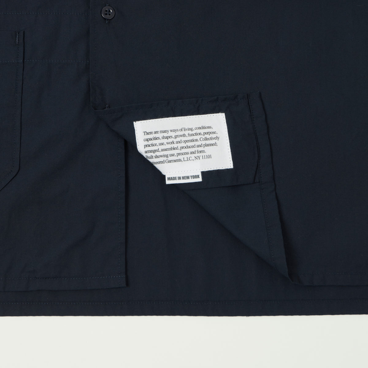 Engineered Garments Poplin Camp Shirt - Dark Navy