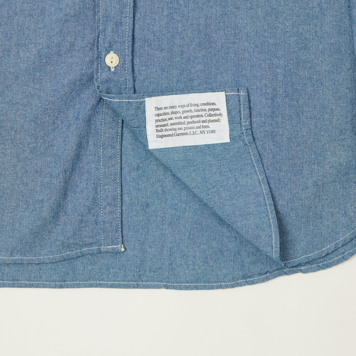 Engineered Garments 4.5oz Chambray Work Shirt - Blue