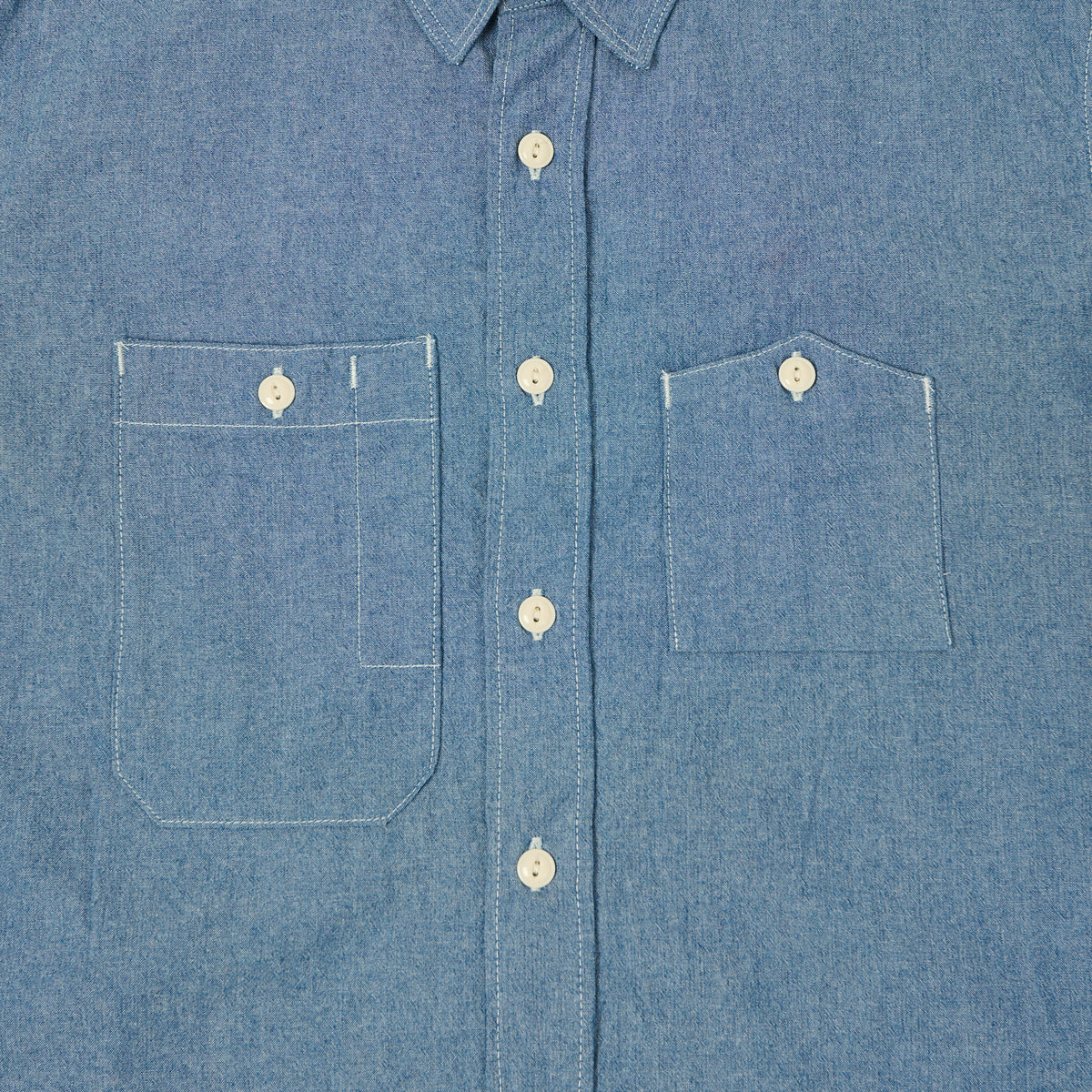 Engineered Garments 4.5oz Chambray Work Shirt - Blue
