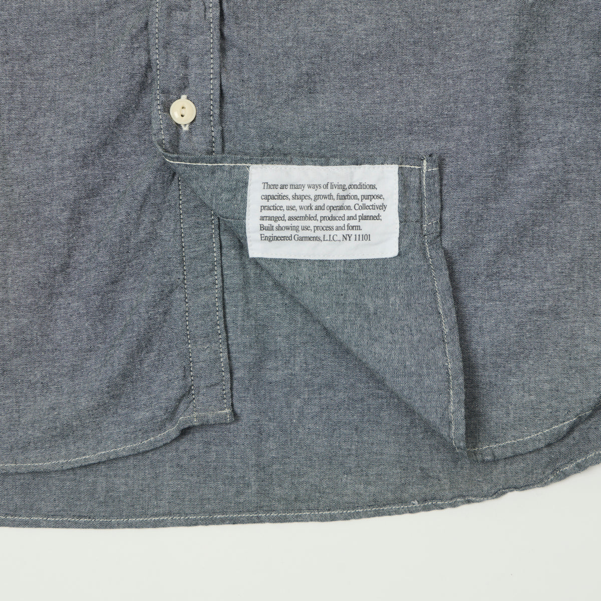 Engineered Garments 4.5oz Chambray Work Shirt - Grey