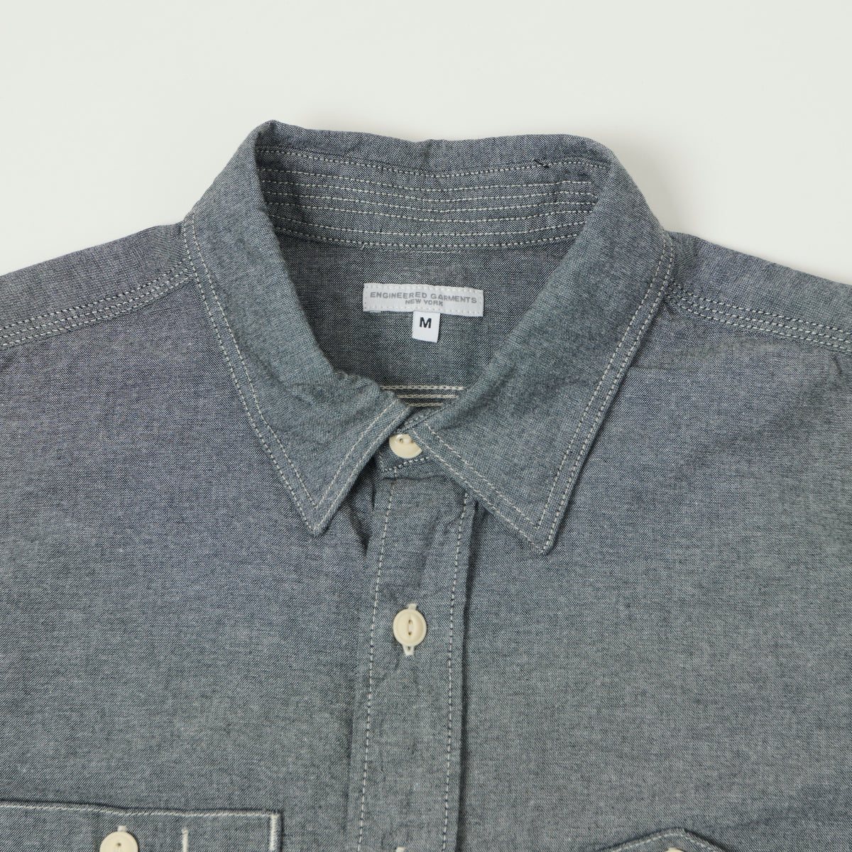 Engineered Garments 4.5oz Chambray Work Shirt - Grey