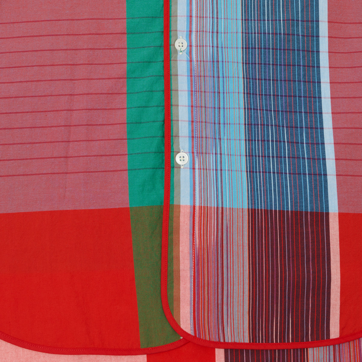 Engineered Garments Madras 'Copley' Shirt - Red/Blue