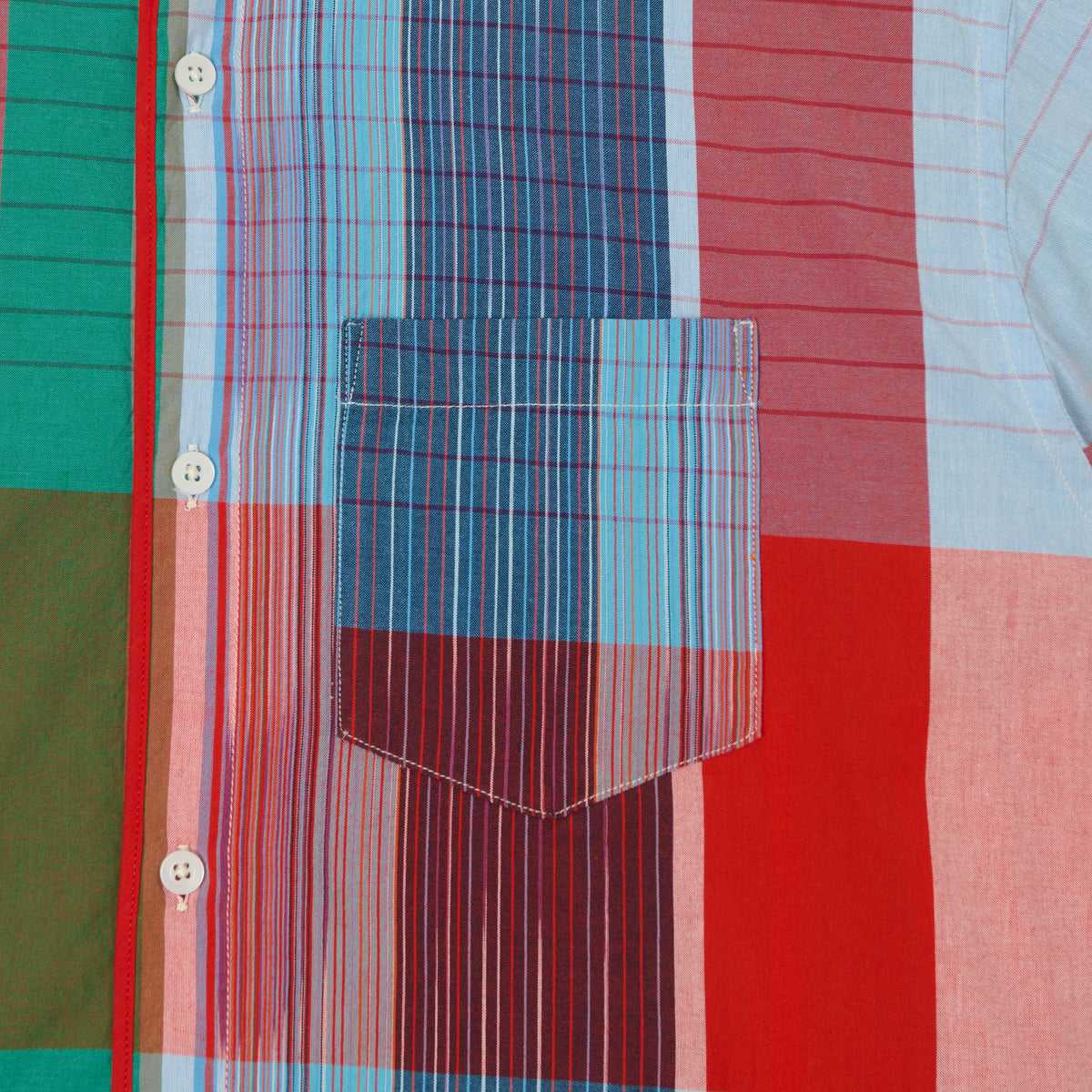 Engineered Garments Madras 'Copley' Shirt - Red/Blue