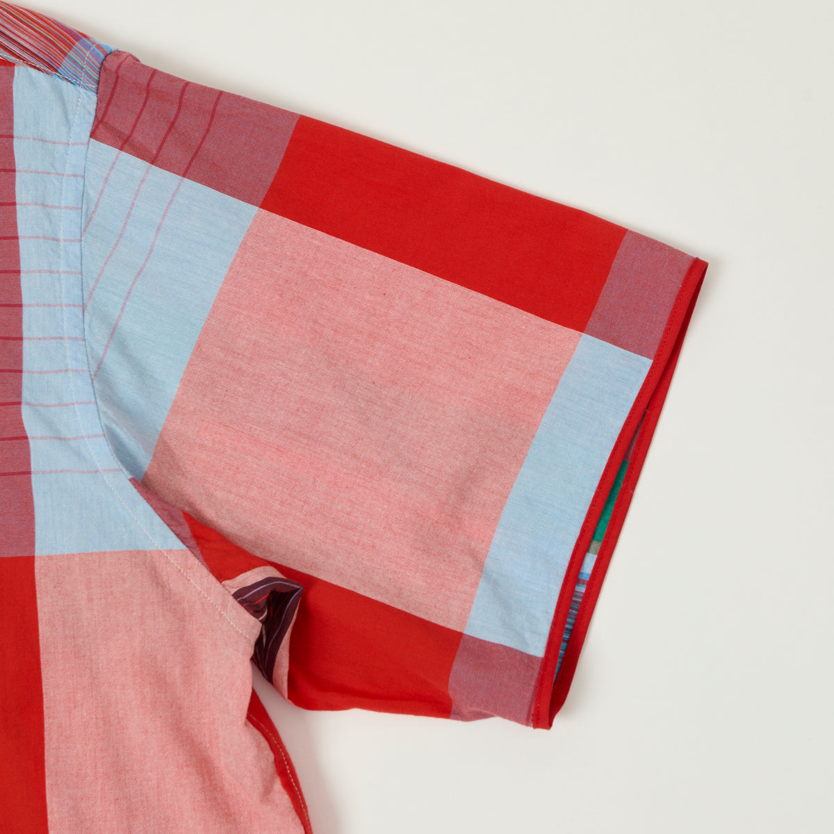 Engineered Garments Madras 'Copley' Shirt - Red/Blue