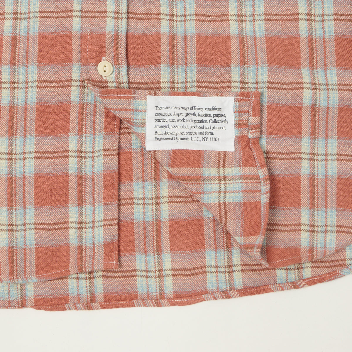 Engineered Garments Plaid Work Shirt - Pink