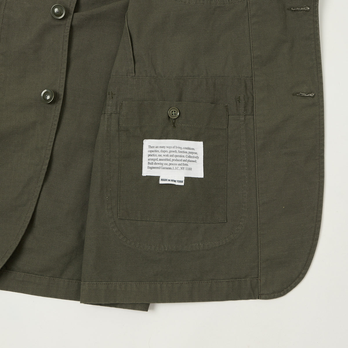 Engineered Garments Heavyweight Ripstop Bedford Jacket - Olive