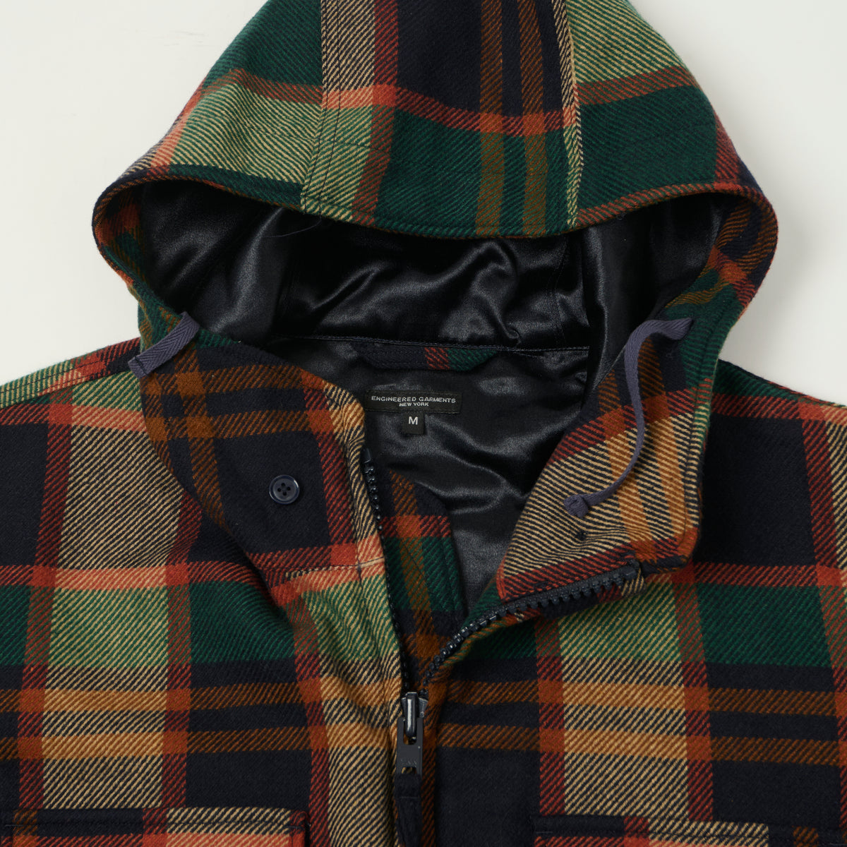 Engineered Garments Heavy Wool Plaid 'SAS' Jacket - Navy/Brown