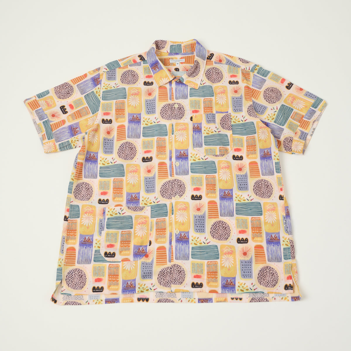Engineered Garments Tencel Jamaican Camp Shirt - Pink/Blue
