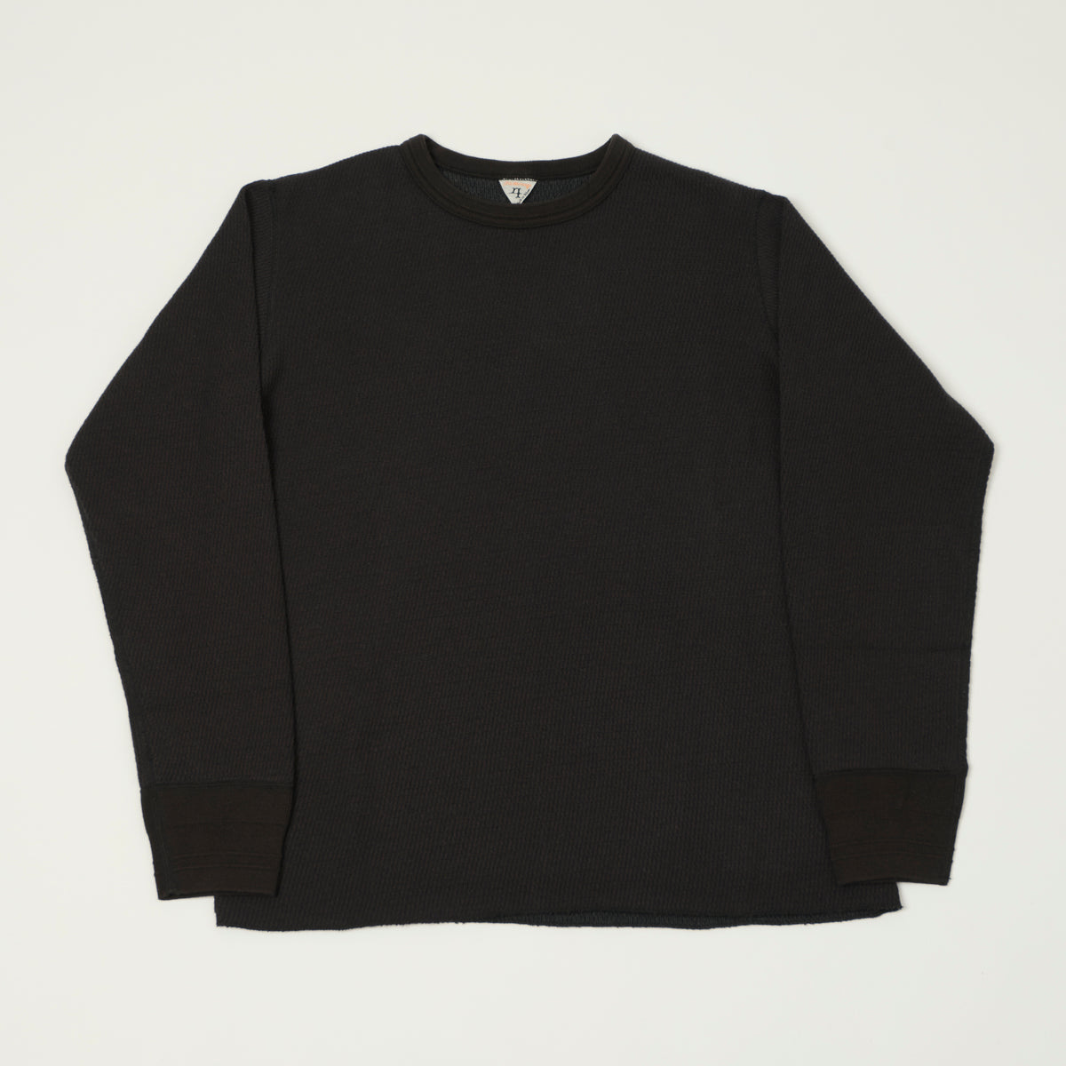 FilMelange 'Dan' Honeycomb Knit Thermal T-Shirt - Charcoal Black