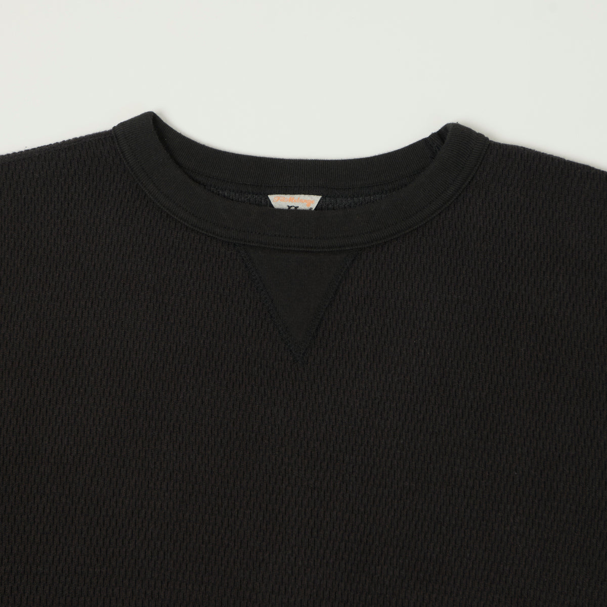 FilMelange 'Daryl' Honeycomb Knit Thermal T-Shirt - Black