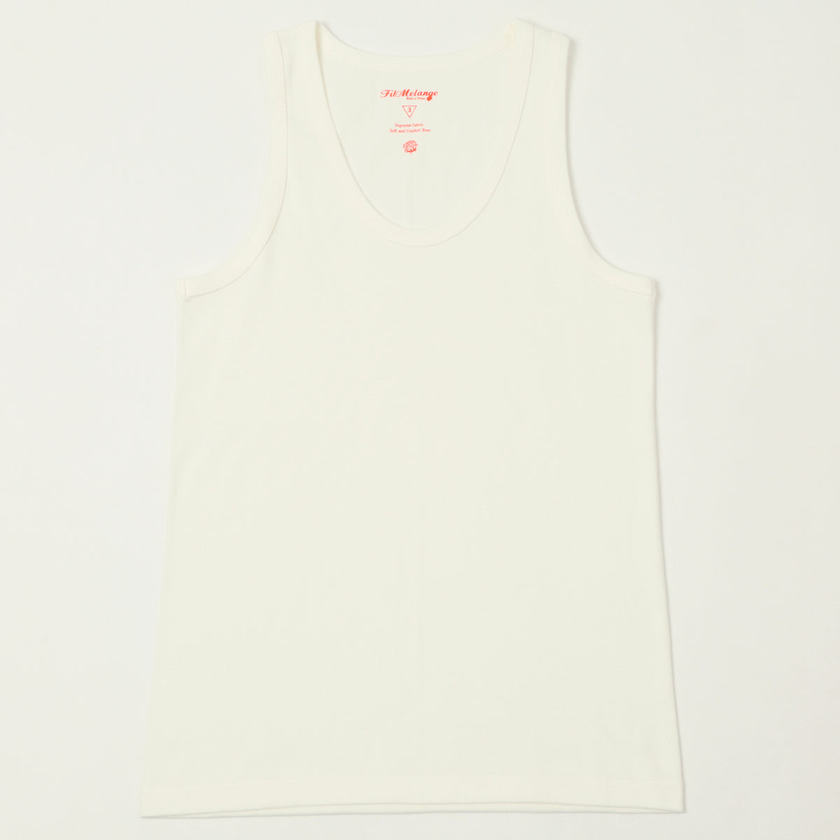 FilMelange 'Ryan' Organic Cotton Rib Vest - White
