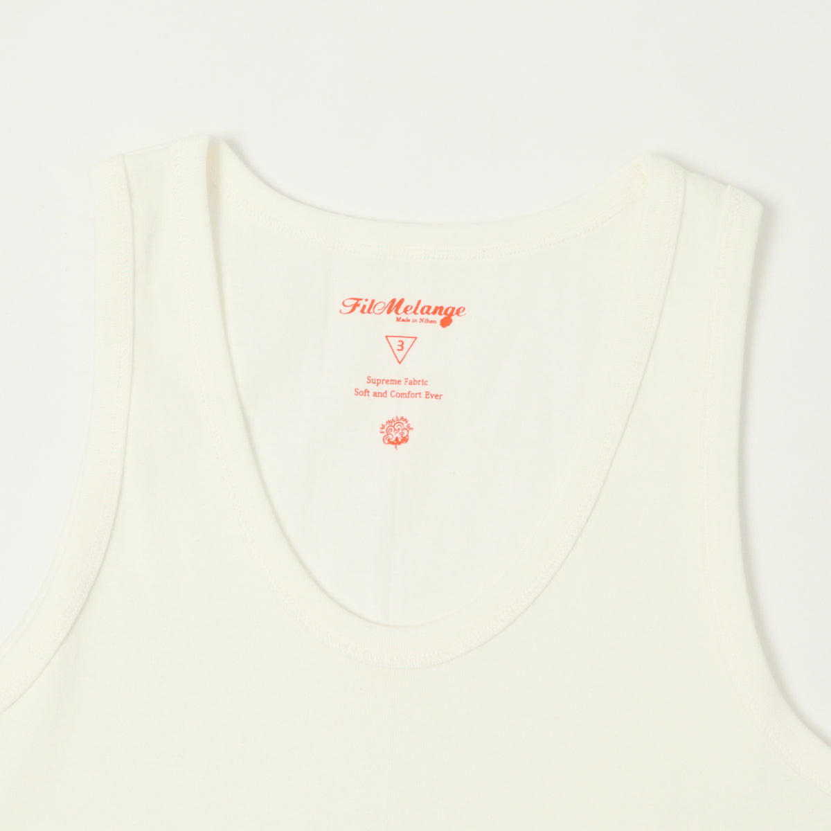 FilMelange 'Ryan' Organic Cotton Rib Vest - White