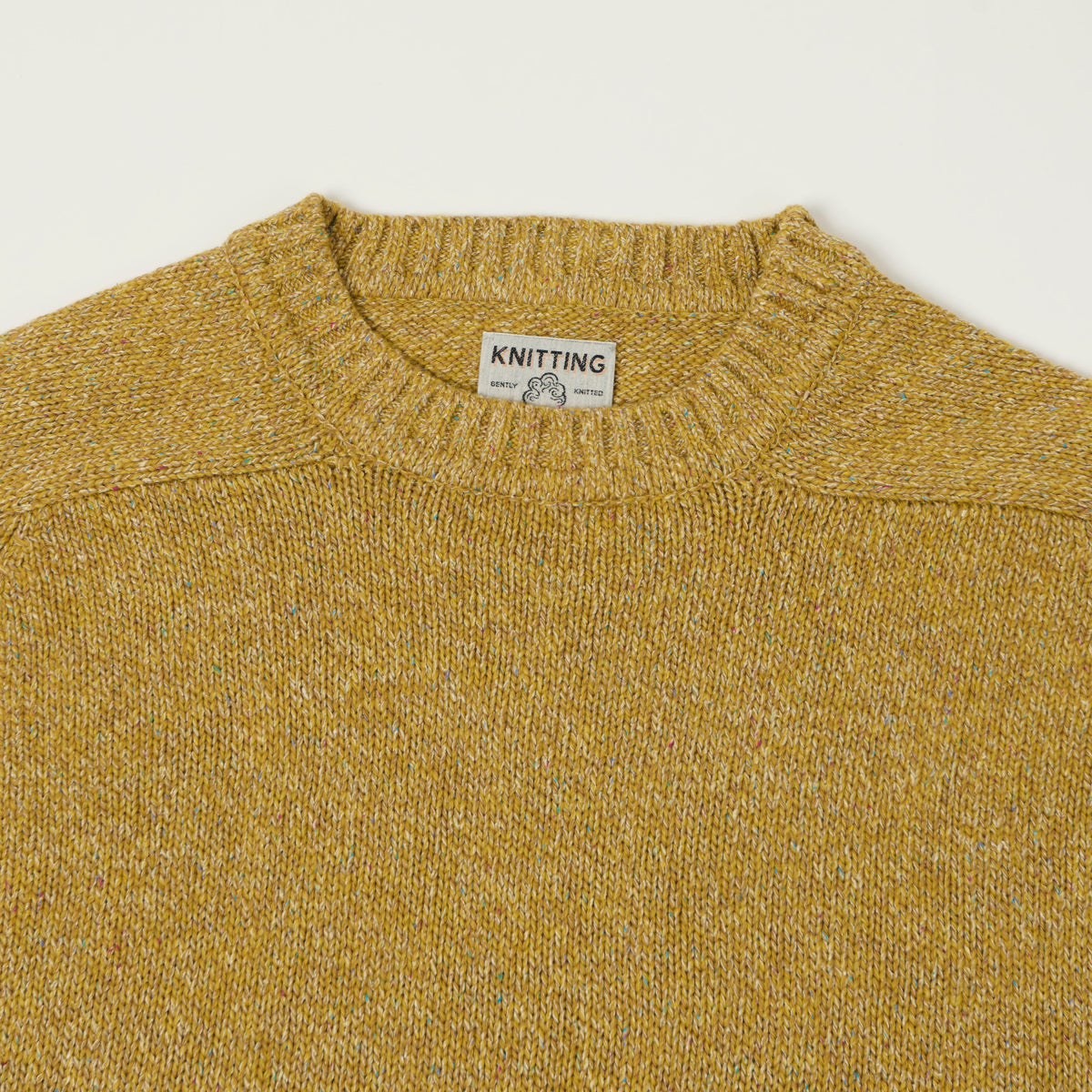 FilMelange 'Siek' Wool/Silk Knit Pullover - Gold Yellow