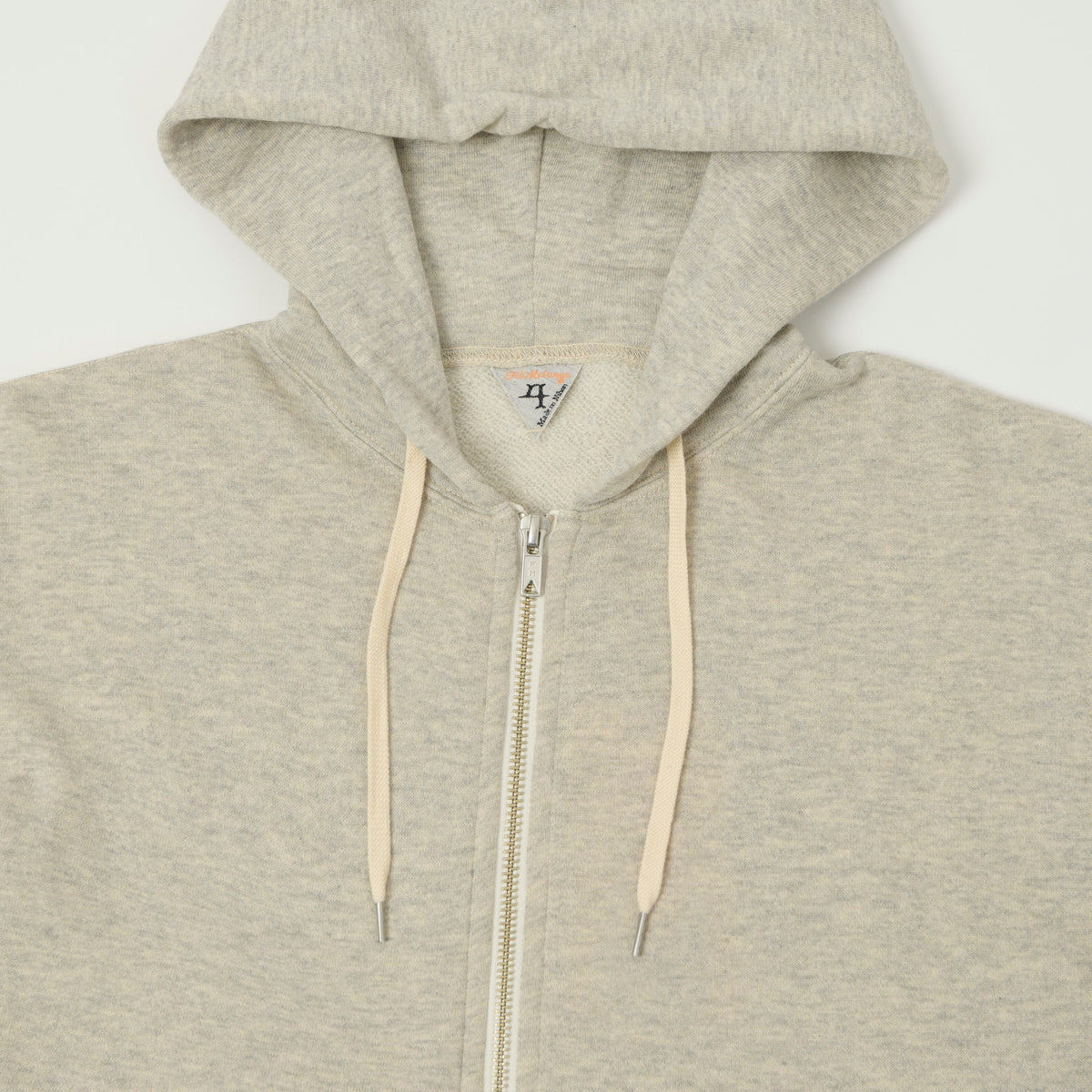 FilMelange 'Urbicus' Cashmere Zip Through Hoodie - Light Melange
