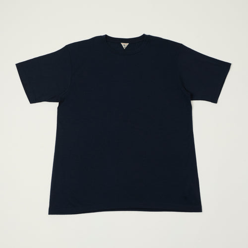 FilMelange 'Wolf' Merino Wool Tennjiku Tee - Navy