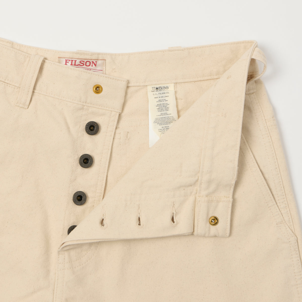 Filson Dry Tin Cloth Shorts - Natural Seed