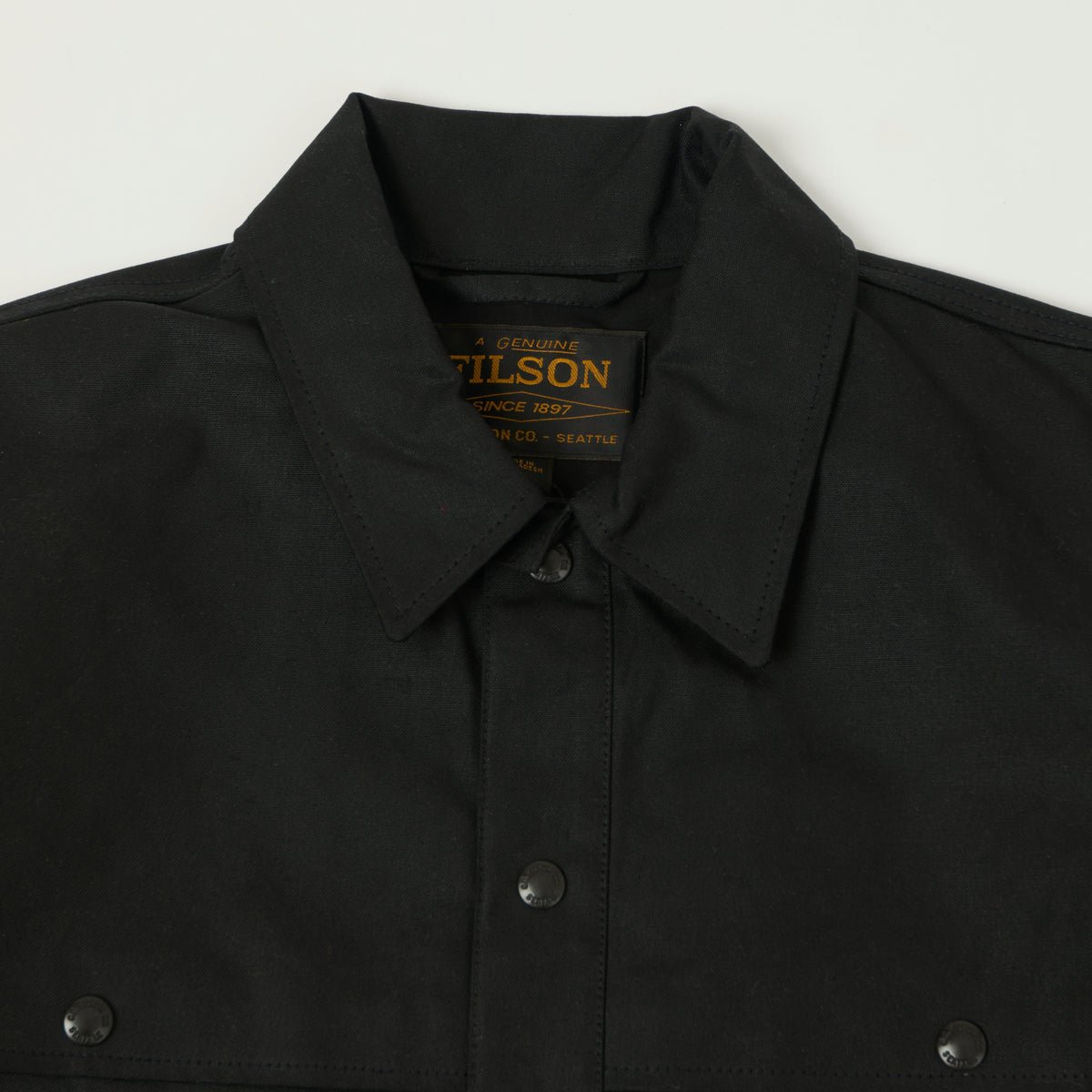 Filson Lined Tin Cloth Cruiser Jacket - Black
