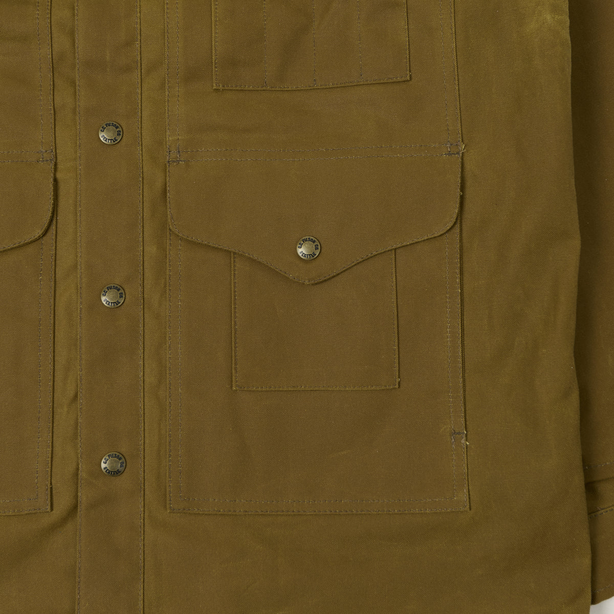 Filson Lined Tin Cloth Cruiser Jacket - Dark Tan