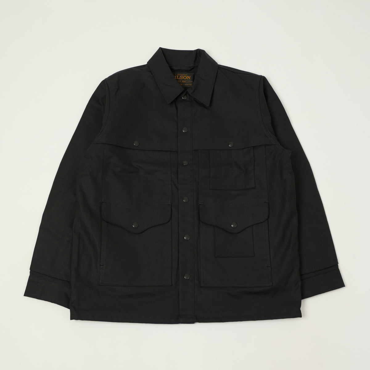 Filson Lined Tin Cloth Cruiser Jacket - Black
