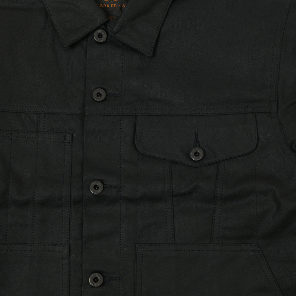 Filson Tin Cloth Short Lined Cruiser Jacket - Black