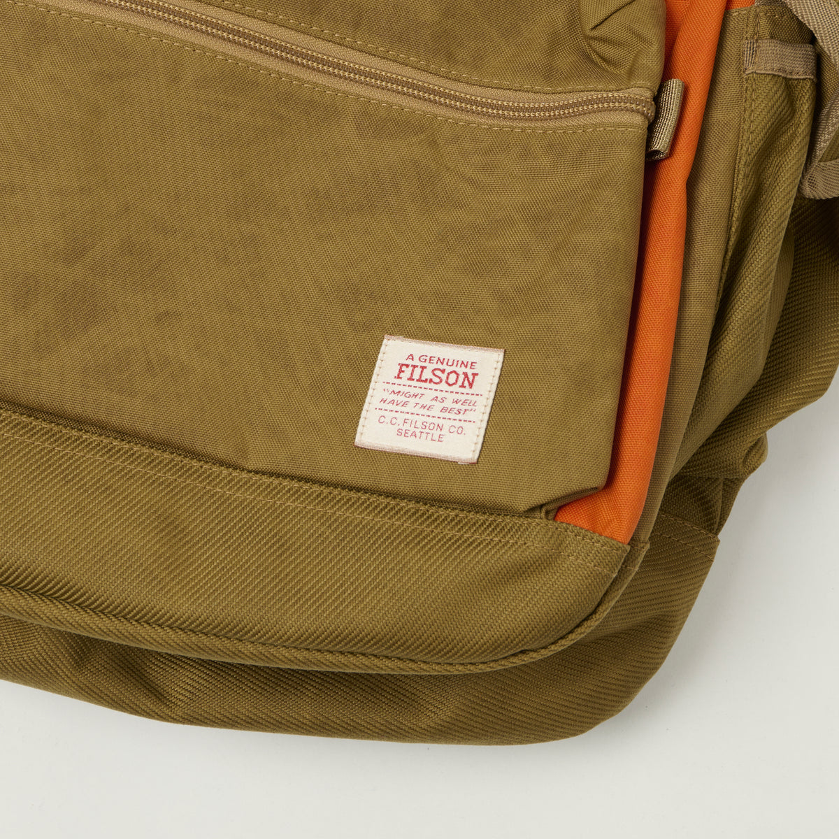 Filson Cordura 'Surveyor' Backpack - Dark Tan/Flame