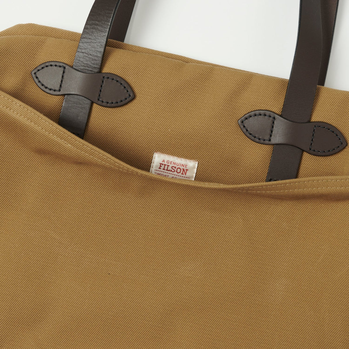 Filson Rugged Twill Tote Bag With Zipper - Tan