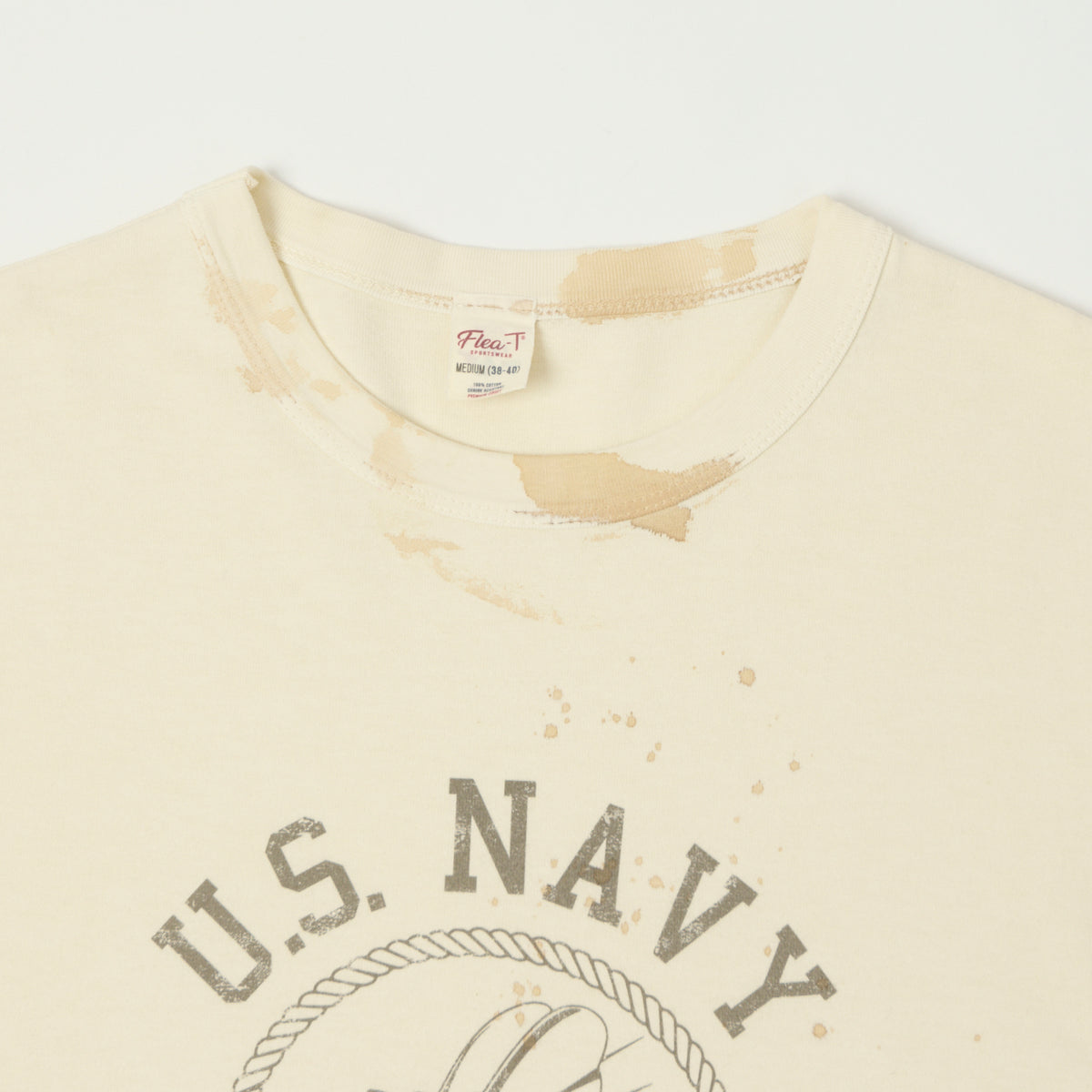Flea-T 1950s 'Seabees' T-Shirt - White