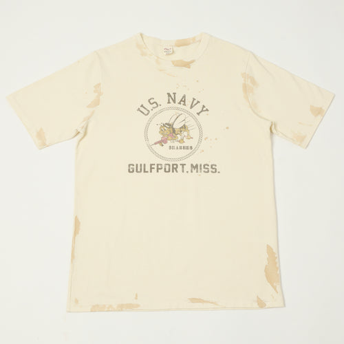 Flea-T 1950s 'Seabees' T-Shirt - White