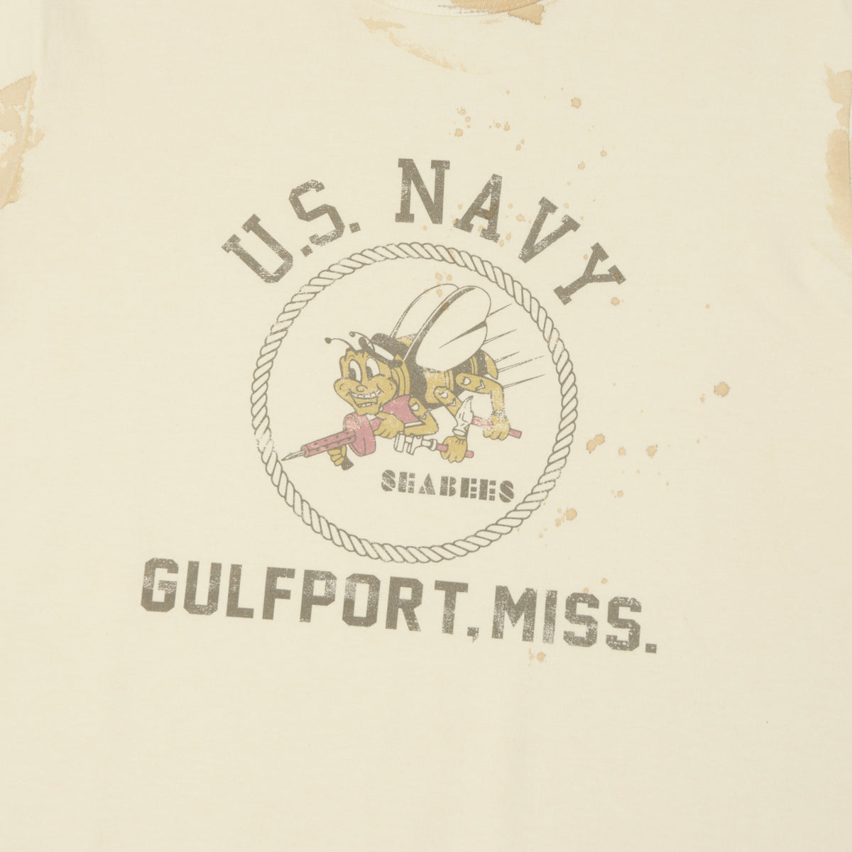 Flea-T 1950s 'Seabees' T-Shirt - White