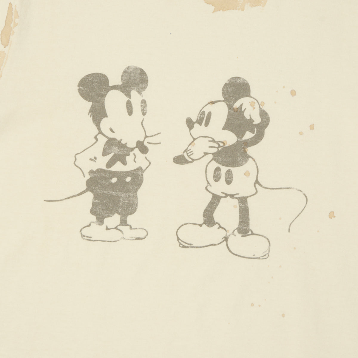 Flea-T 1950s 'Mono Mickey Evolution' T-Shirt - White