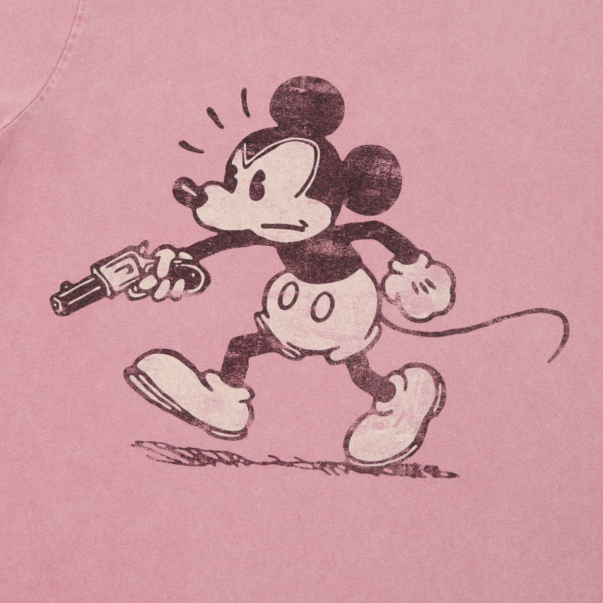 Flea-T 1950s 'Rebel Mickey' T-Shirt - Pink