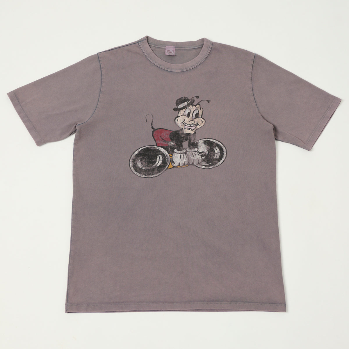 Flea-T 1950s 'Macho Mr. Flea' T-Shirt - Navy
