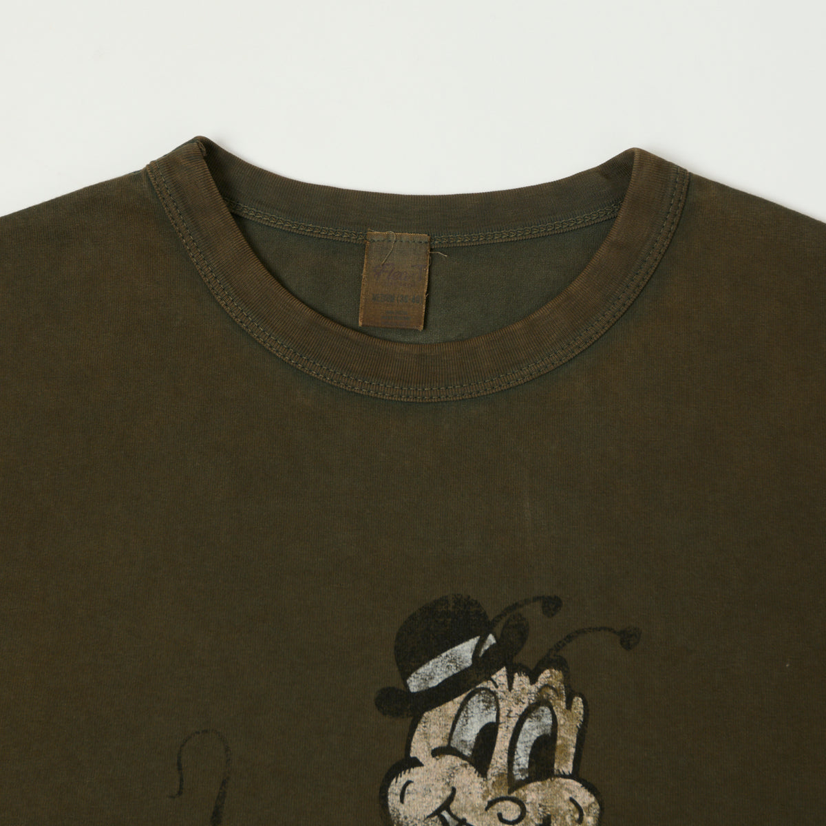 Flea-T 1950s 'Macho Mr. Flea' T-Shirt - Brown