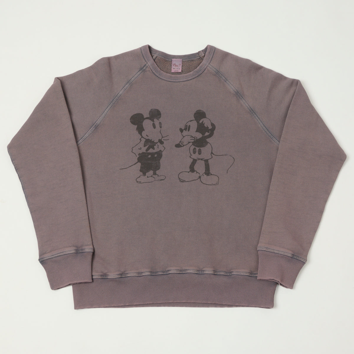 Flea-T 1950s Raglan Sleeve 'Mono Mickey Evolution' Sweatshirt - Navy