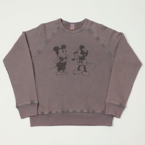 Flea-T 1950s Raglan Sleeve 'Mono Mickey Evolution' Sweatshirt - Navy