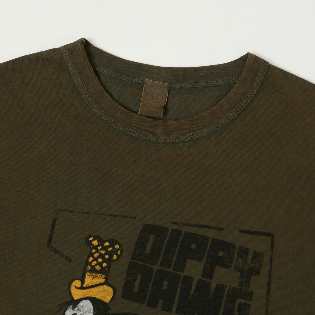 Flea-T 1950s Orange 'Dippy Dawg' T-Shirt - Brown