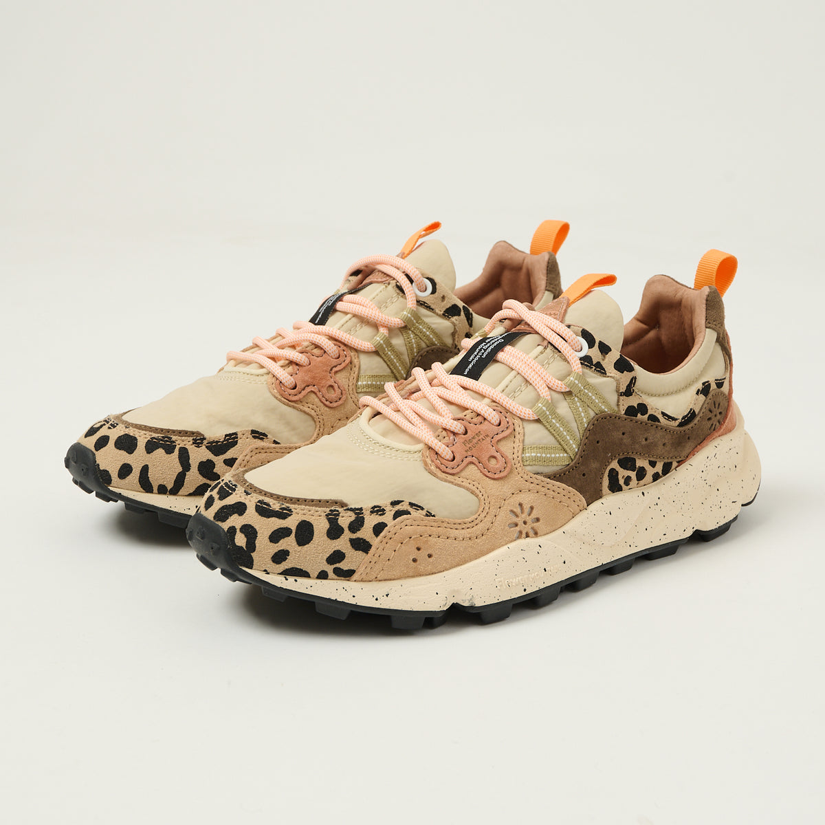 Flower Mountain Yamano 3 Suede/Nylon Sneaker - Beige/Milk/Light Brown