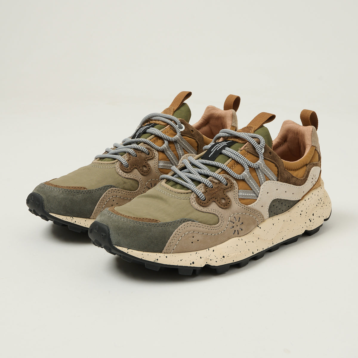 Flower Mountain Yamano 3 Suede/Nylon Sneaker - Grey/Onion