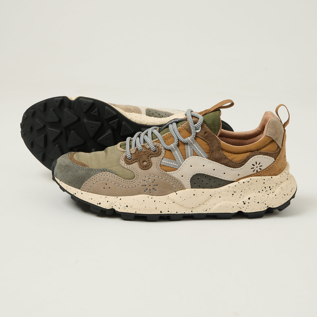 Flower Mountain Yamano 3 Suede/Nylon Sneaker - Grey/Onion