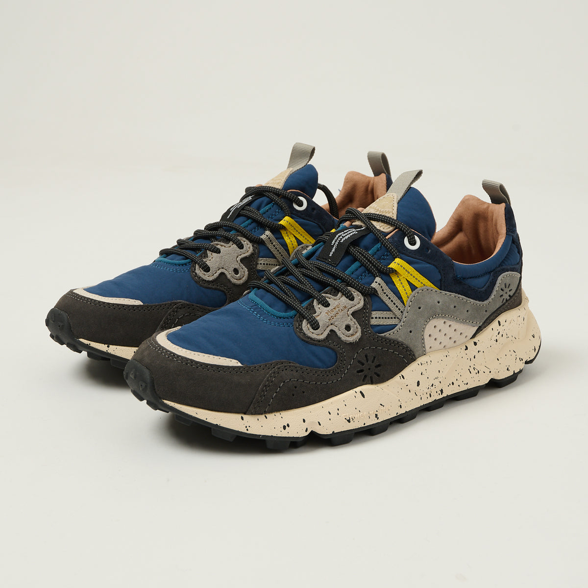 Flower Mountain Yamano 3 Suede/Nylon Sneaker - Grey/Navy