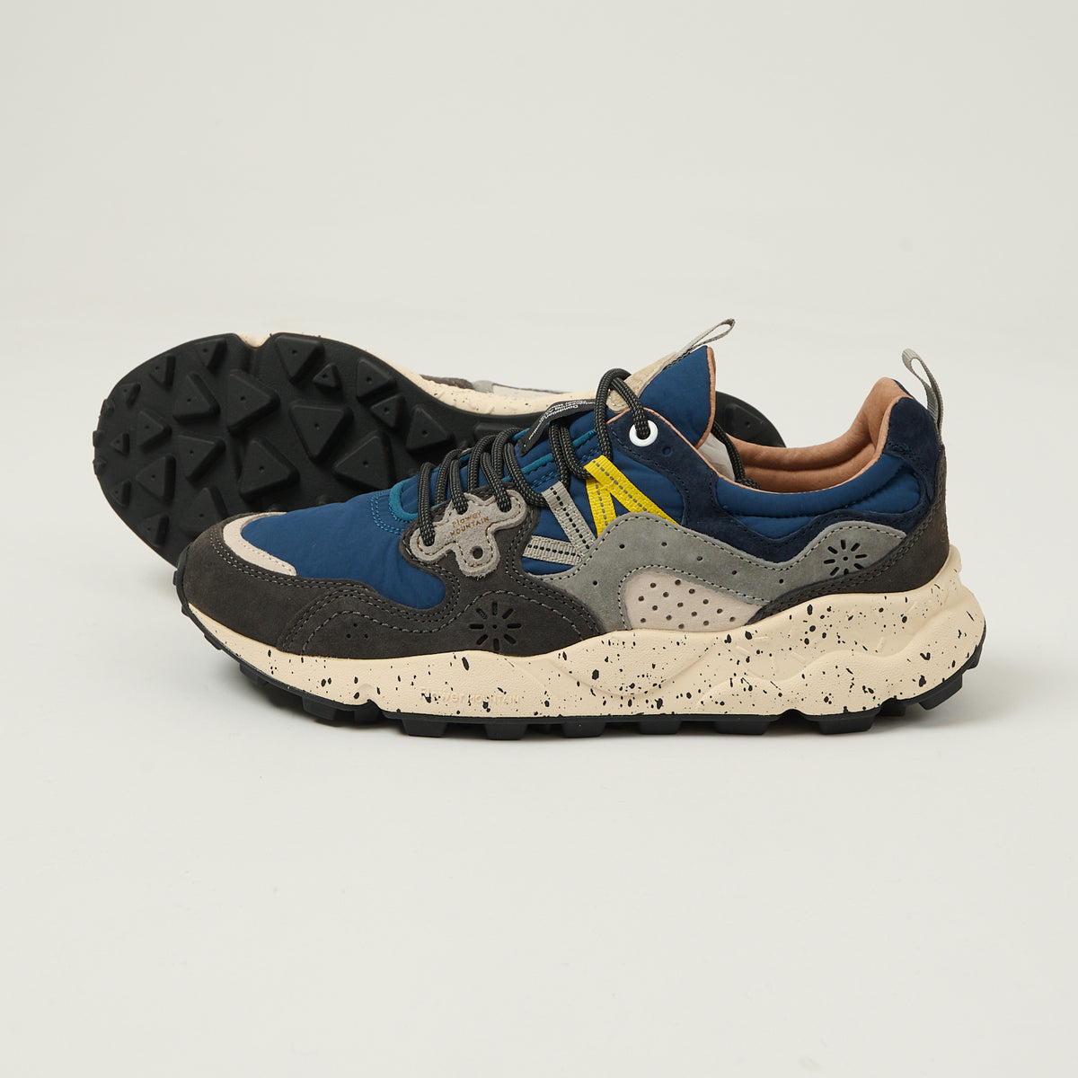 Flower Mountain Yamano 3 Suede/Nylon Sneaker - Grey/Navy