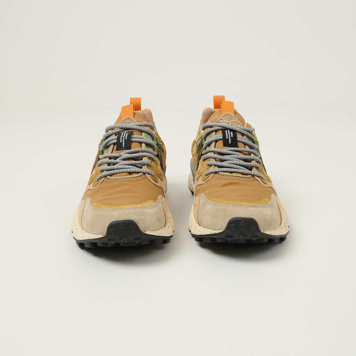 Flower Mountain Yamano 3 Suede/Nylon Sneaker - Grey/Light Brown/Beige