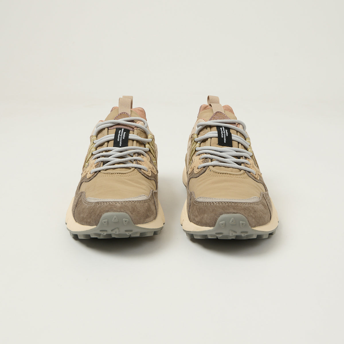 Flower Mountain Yamano 3 Suede/Nylon Sneaker - Grey/Mud/Off White