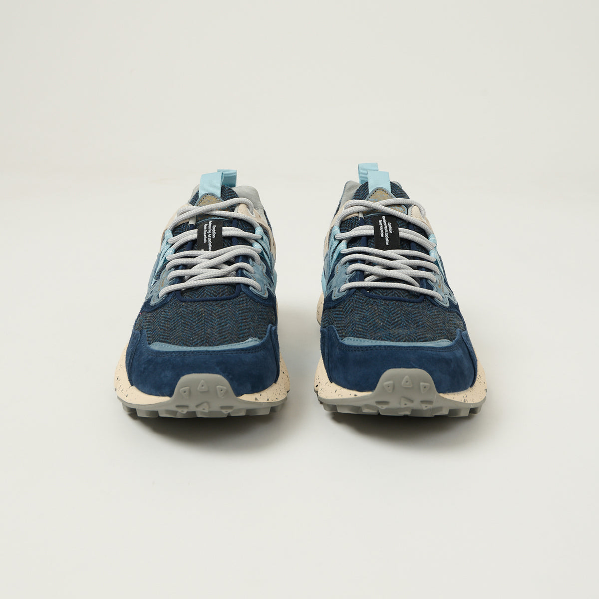Flower Mountain Yamano 3 Suede/Woolen Knit - Black/Light Blue/Off White