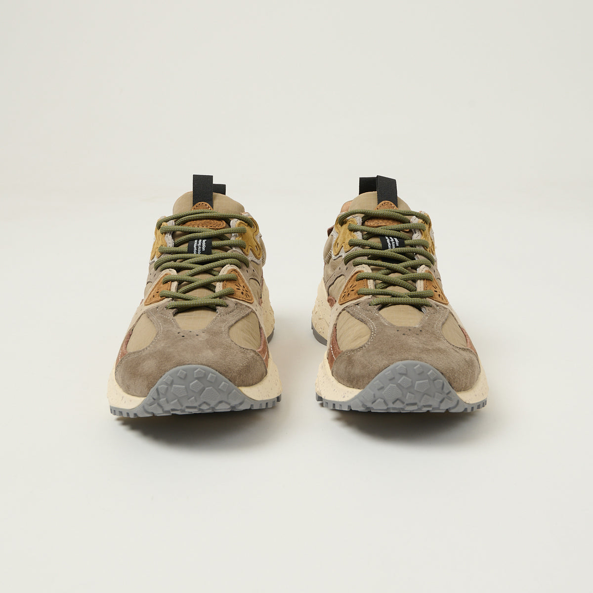 Flower Mountain Wave Suede/Nylon Sneaker - Light Grey/Brown