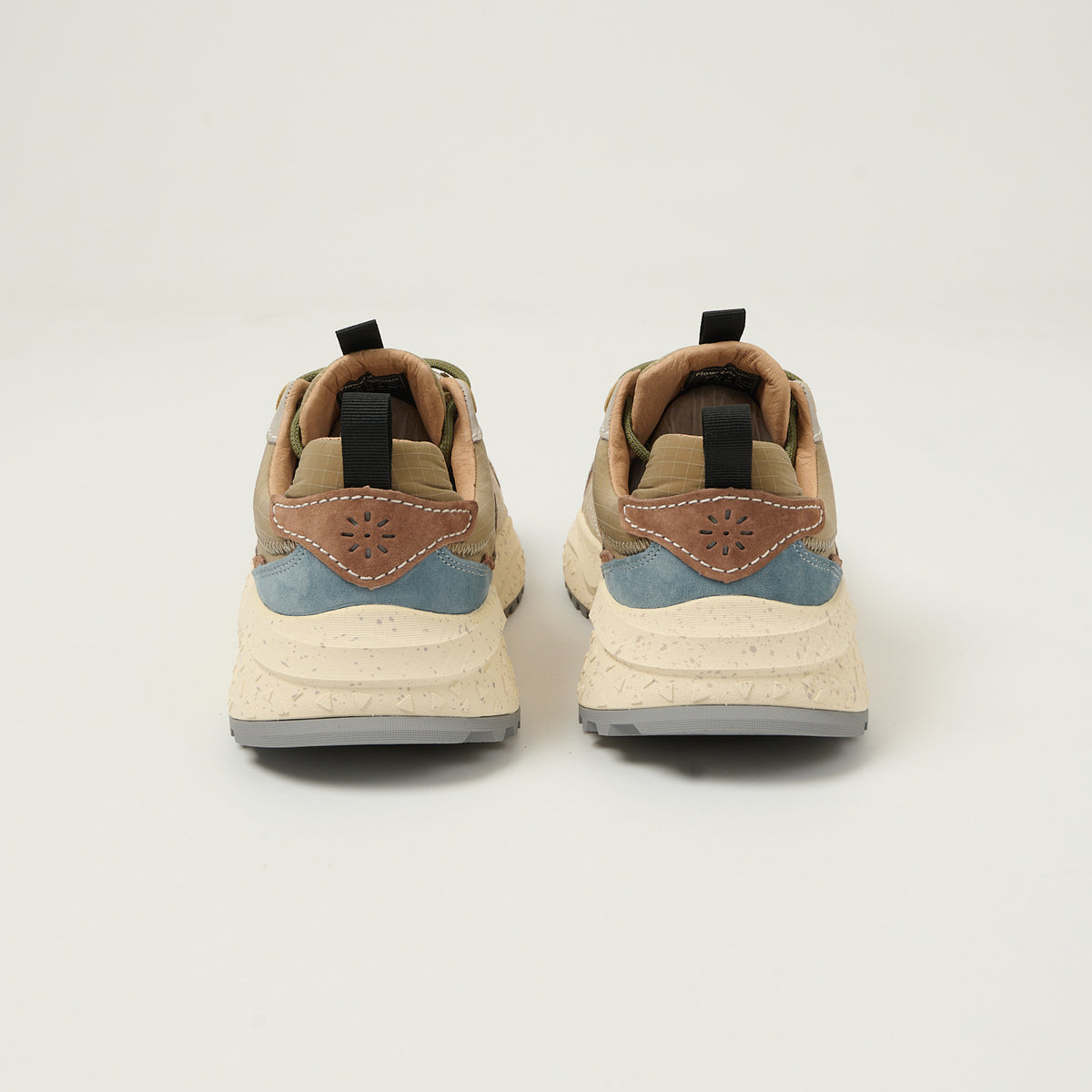 Flower Mountain Wave Suede/Nylon Sneaker - Light Grey/Brown