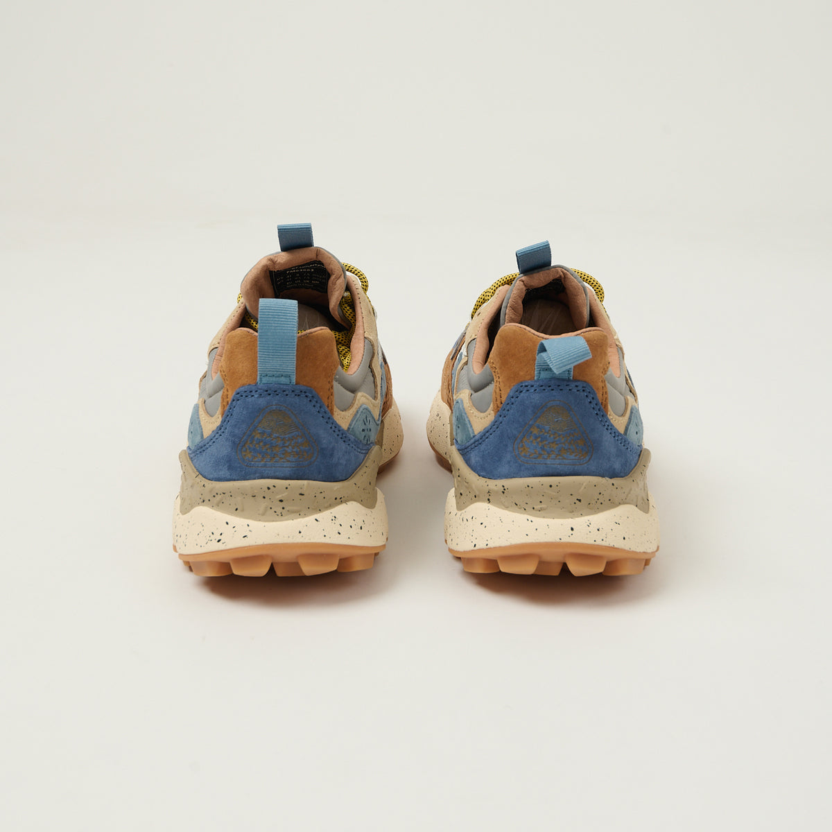 Flower Mountain Yamano 3 Suede/Nylon Sneaker - Brown/Deep Petrol/Light Blue